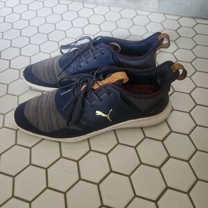 Men's Puma Ignite NXT Spikeless Golf Shoes Peacoat Navy Blue / White Size 10